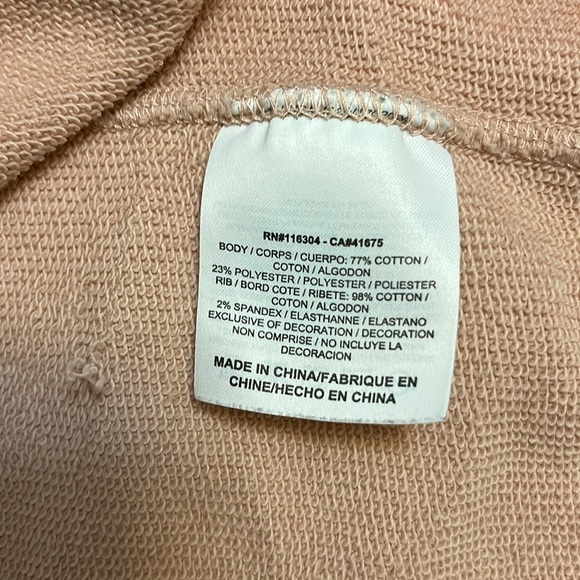 Converse Crewneck Sweatshirt Pink Cream Youth Size L Women’s Size S - Picture 4 of 4